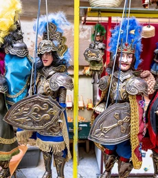 Sizilianische Puppen im Marionettenmuseum